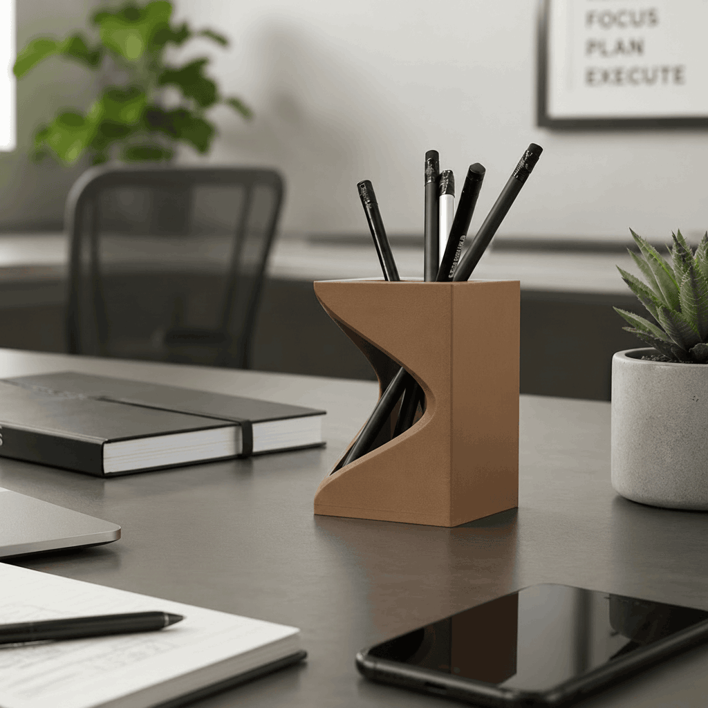 Curvecut Pen Holder