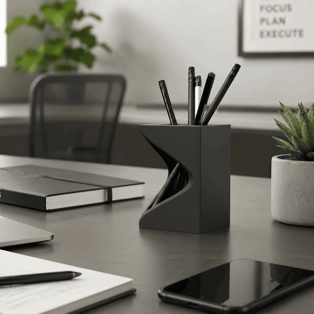 Curvecut Pen Holder