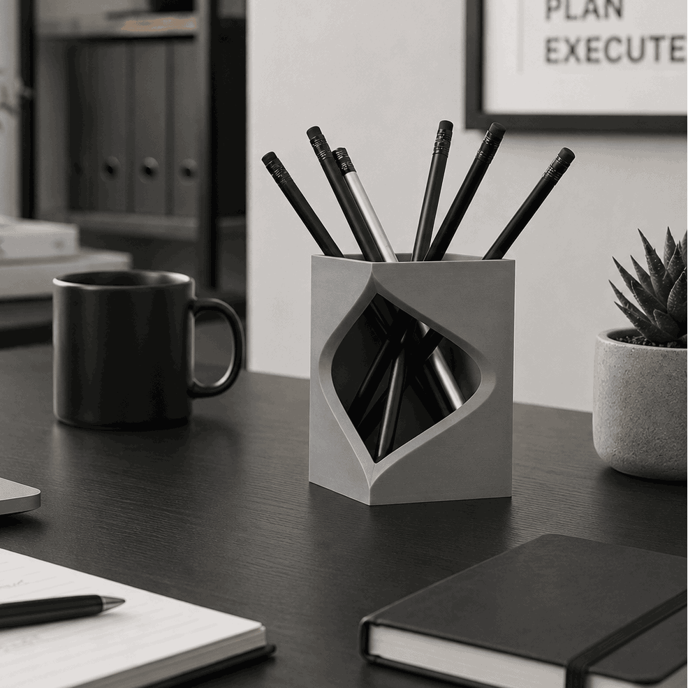 Curvecut Pen Holder