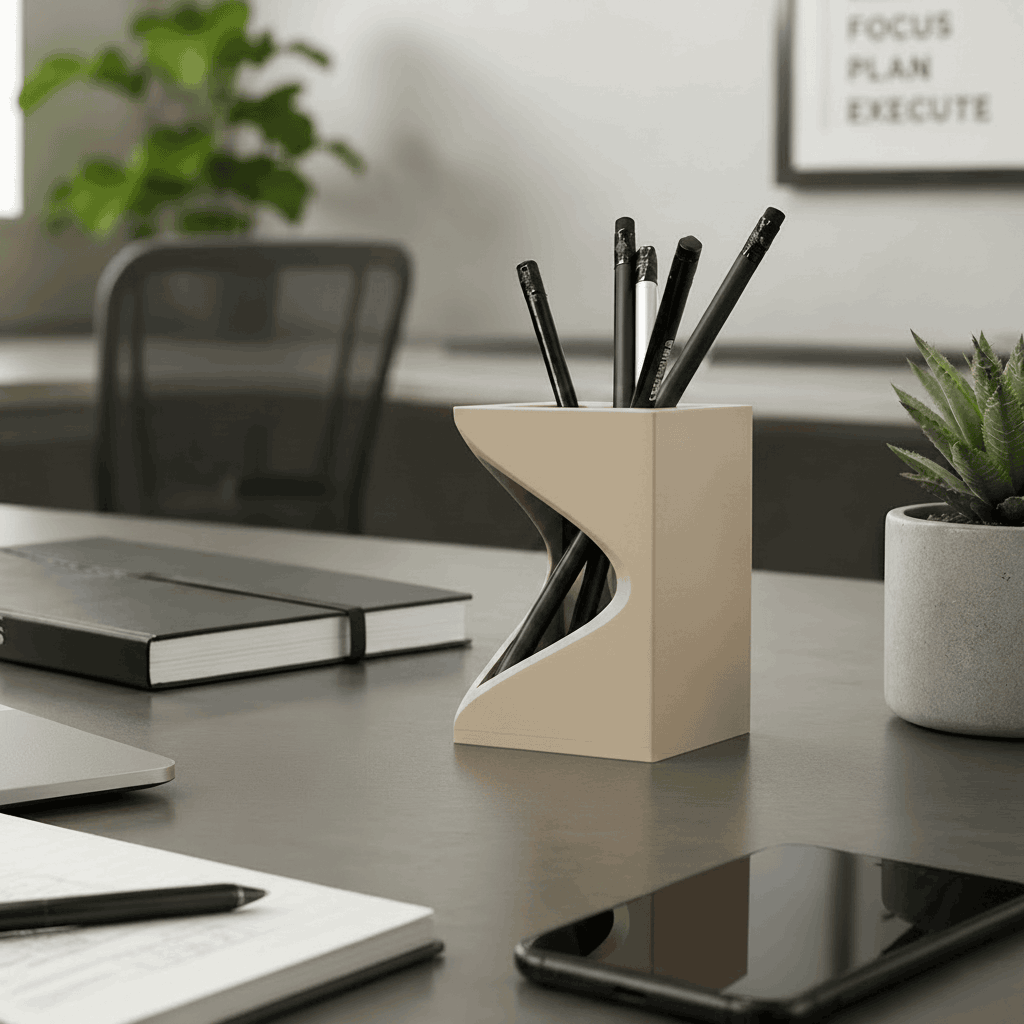 Curvecut Pen Holder