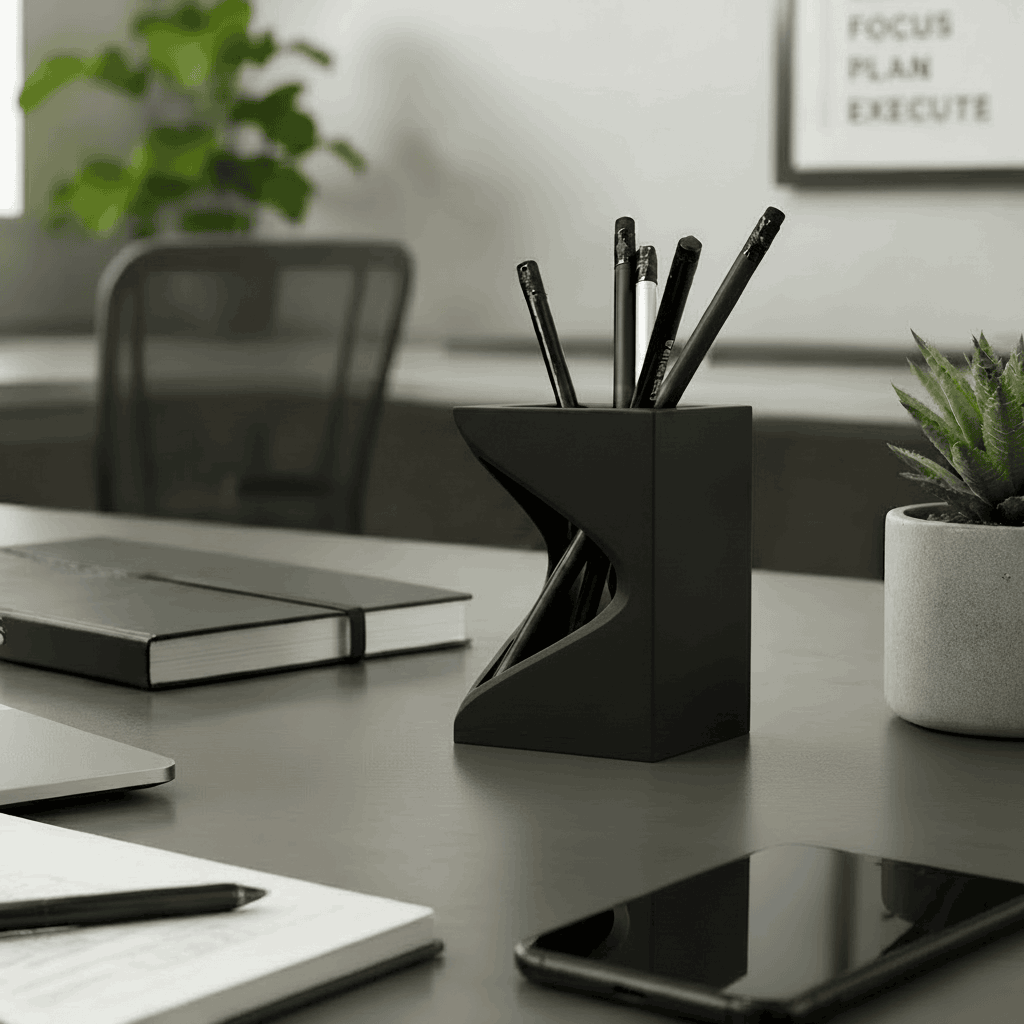 Curvecut Pen Holder
