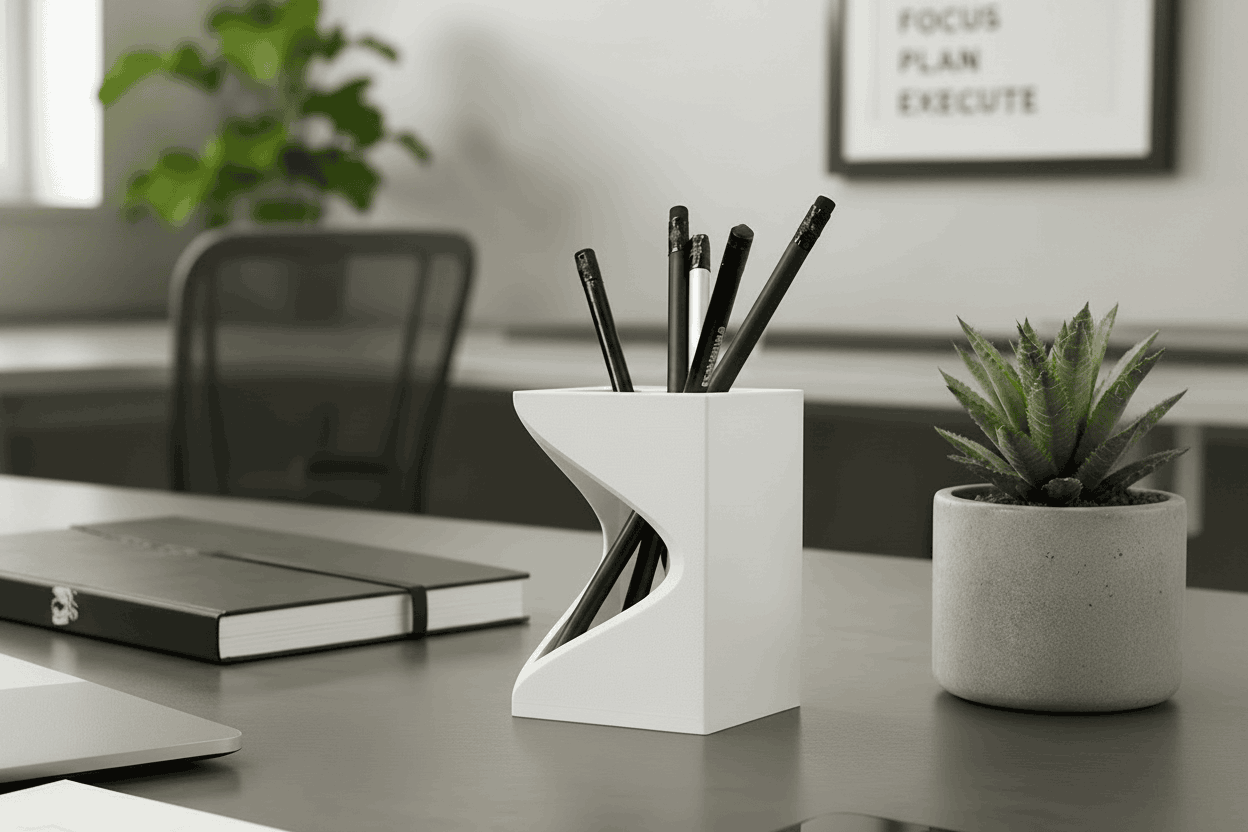 Curvecut Pen Holder