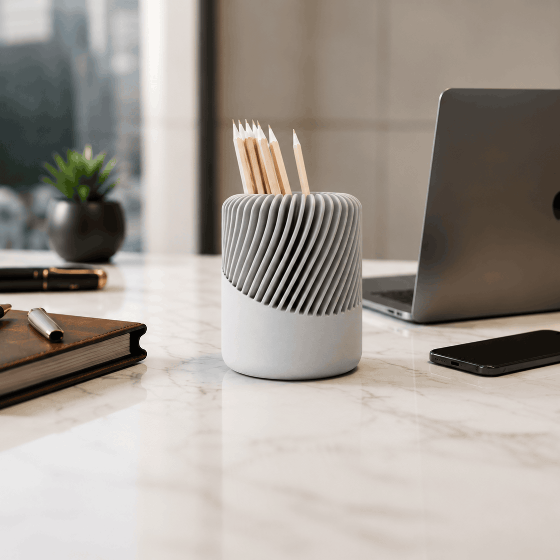 Spiral Edge Pen Holder