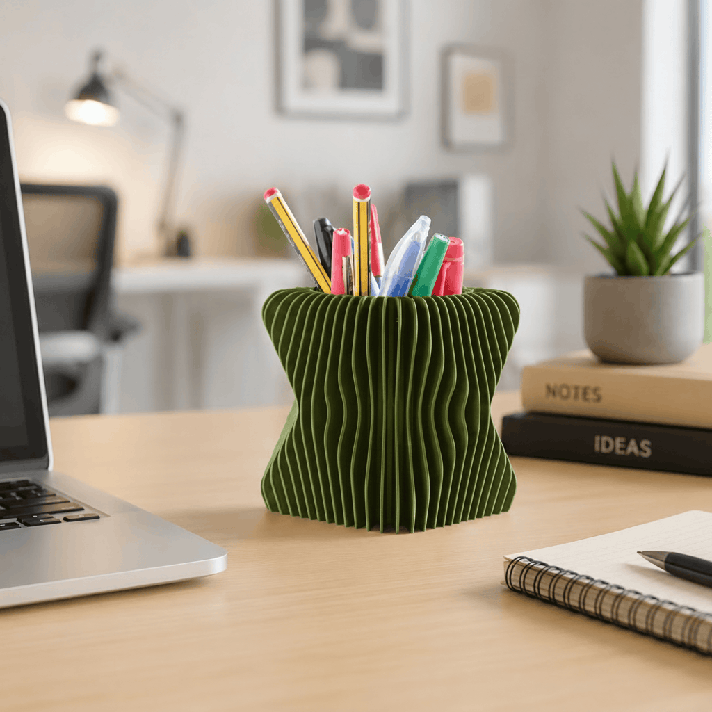 Spiral Wave Pen Holder