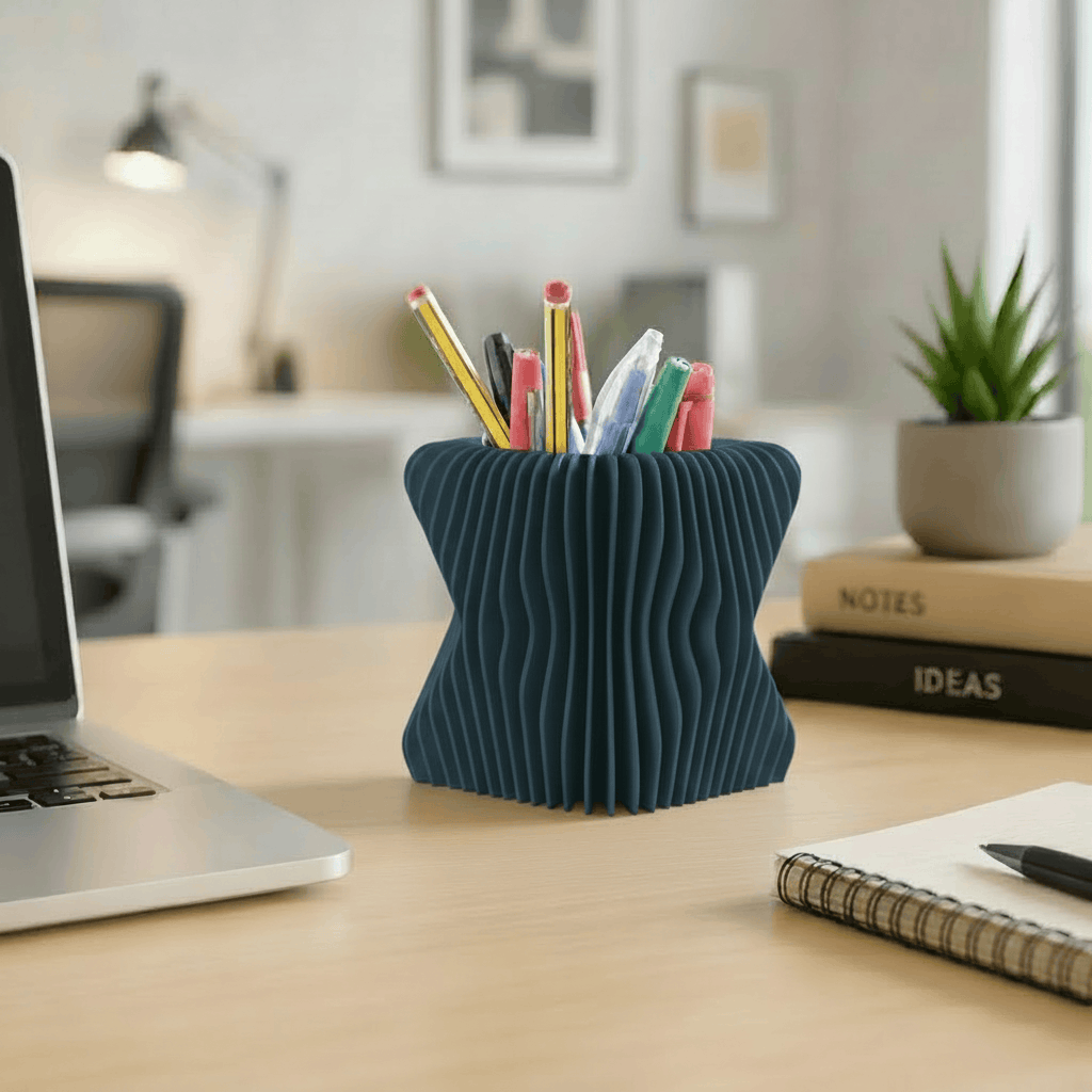 Spiral Wave Pen Holder