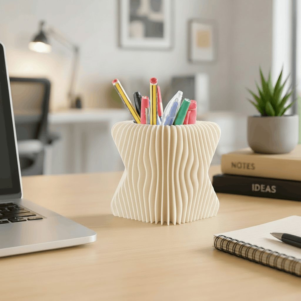 Spiral Wave Pen Holder