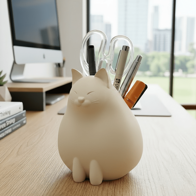Cat Pen Holder - Unisculp