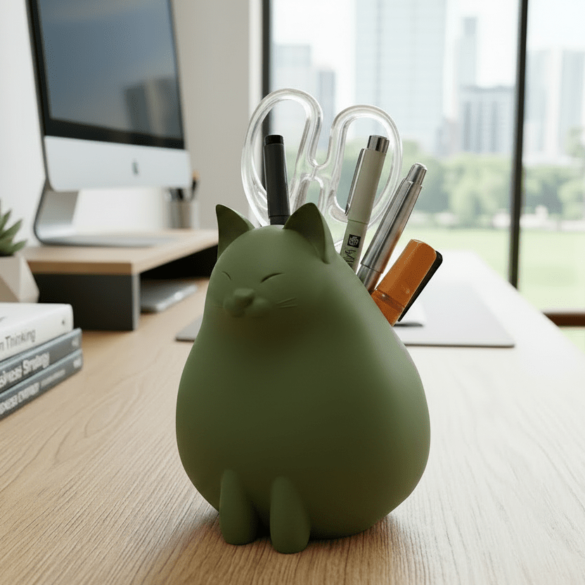 Cat Pen Holder - Unisculp
