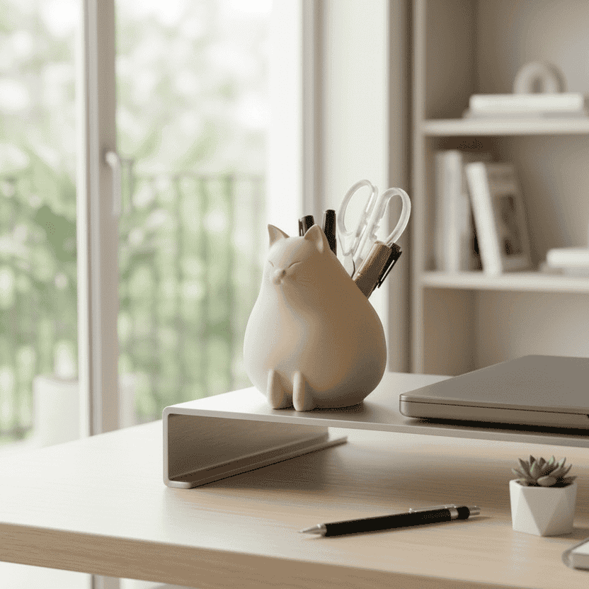 Cat Pen Holder - Unisculp