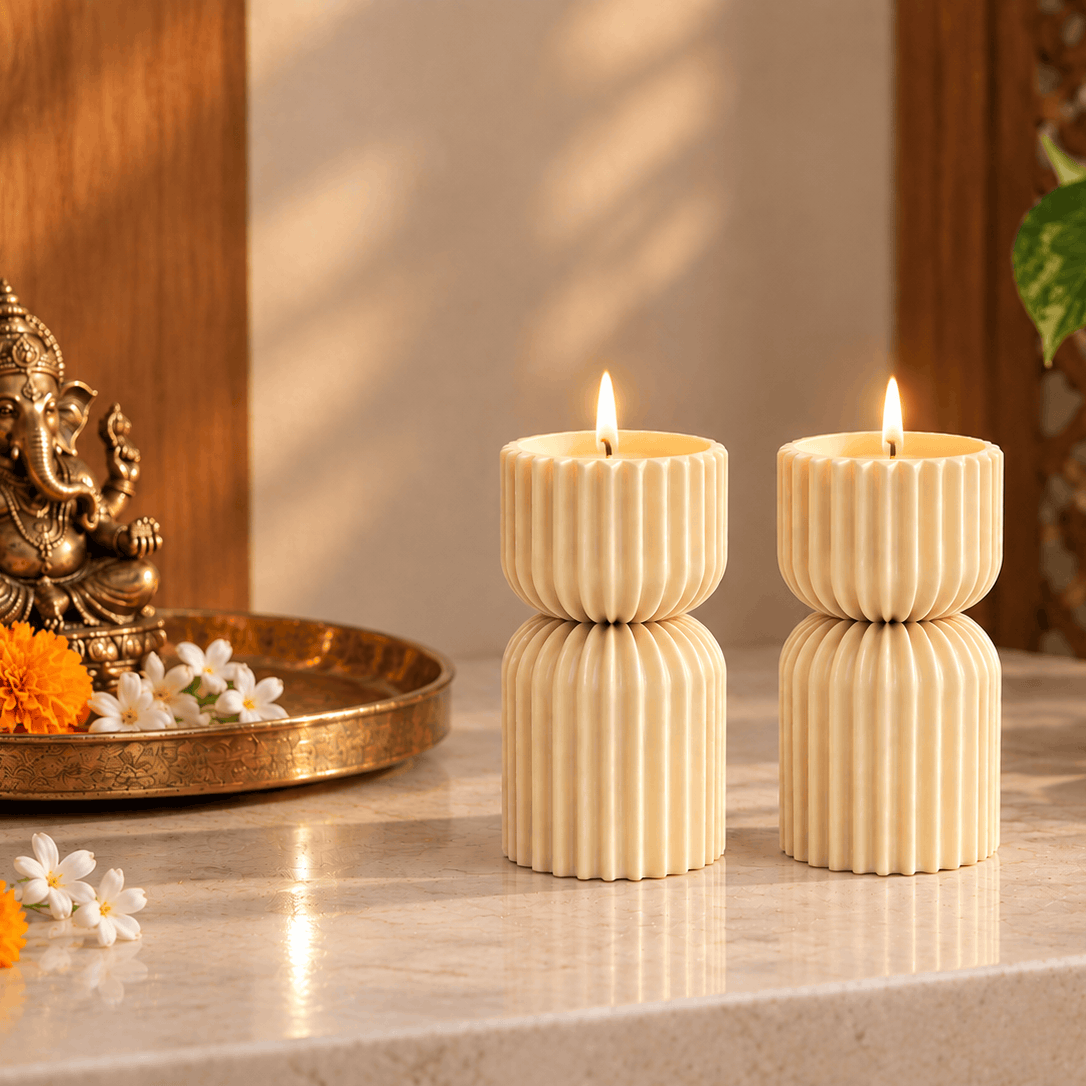 Fluted Grace Diyas – Pack of 3 - Unisculp
