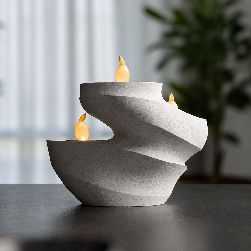 Spiral Diya - Unisculp