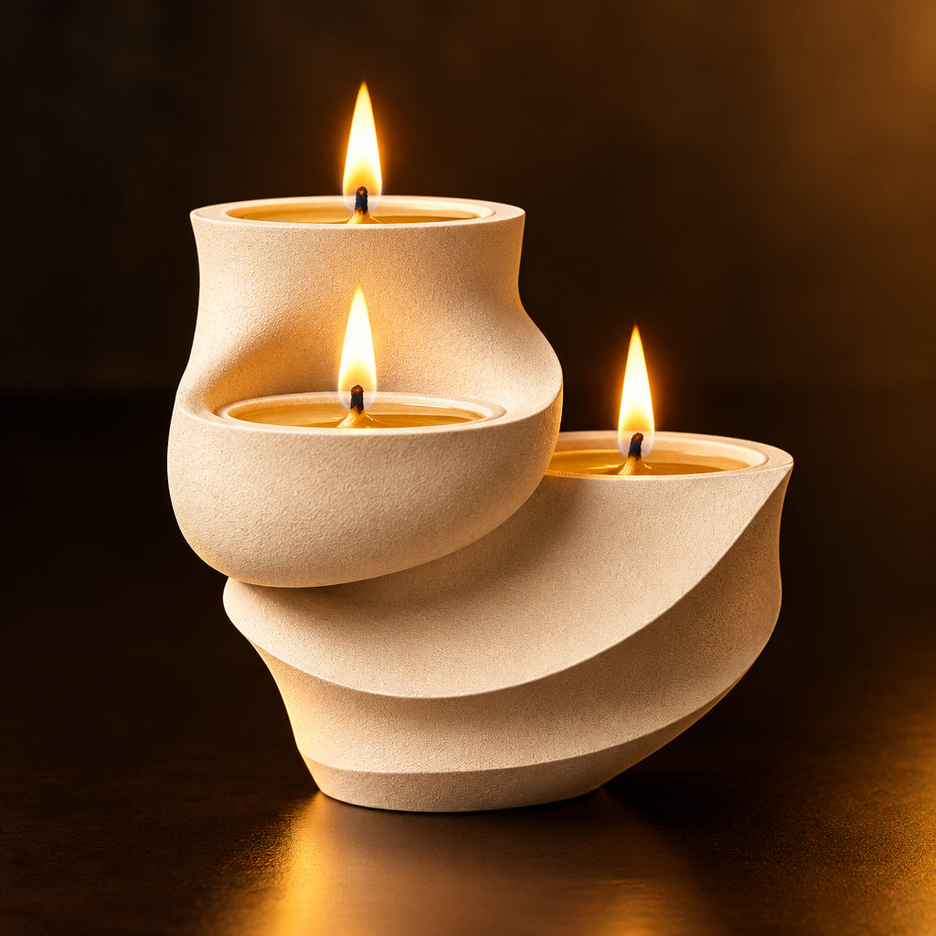 Spiral Diya - Unisculp